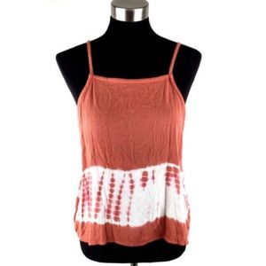 Mossimo Orange Tie Dye Square Neck Tank